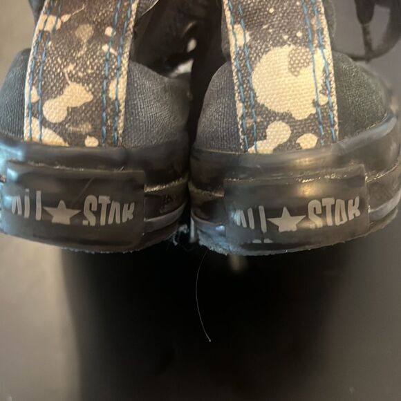 Boys Converse All Star Sneakers size 10.5 Blue/black/camo/plaid - Picture 4 of 11